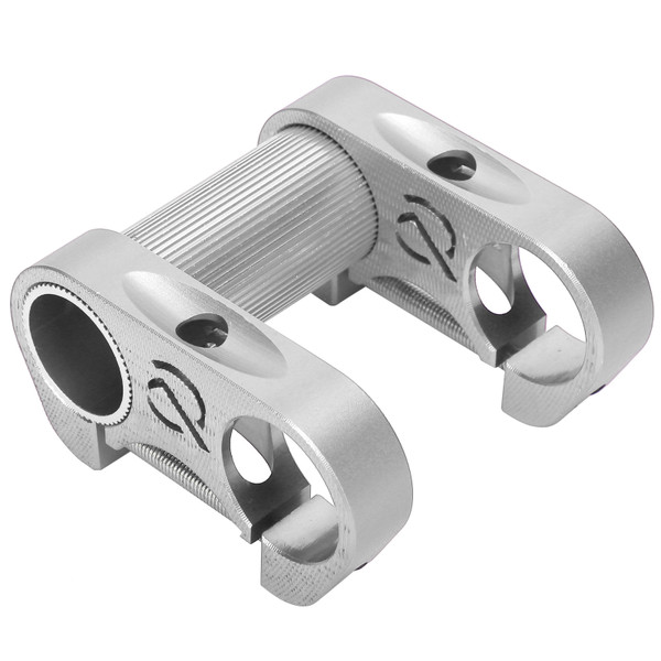 Bicycle Double Stem Riser 25.4MM Folding Bike Aluminium Alloy Adjustable Handlebar StemSilver