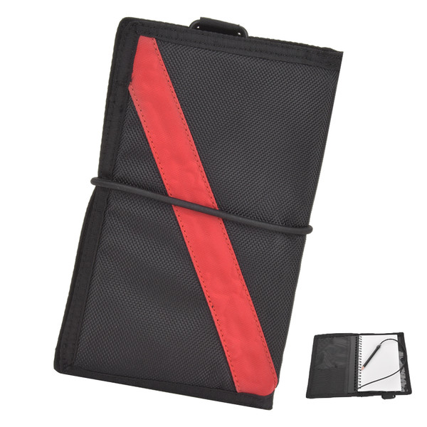 PU Coating Nylon Cloth Diving Notebook Underwater Writting Plate Scuba Snorkeling SuppliesRed Stripe