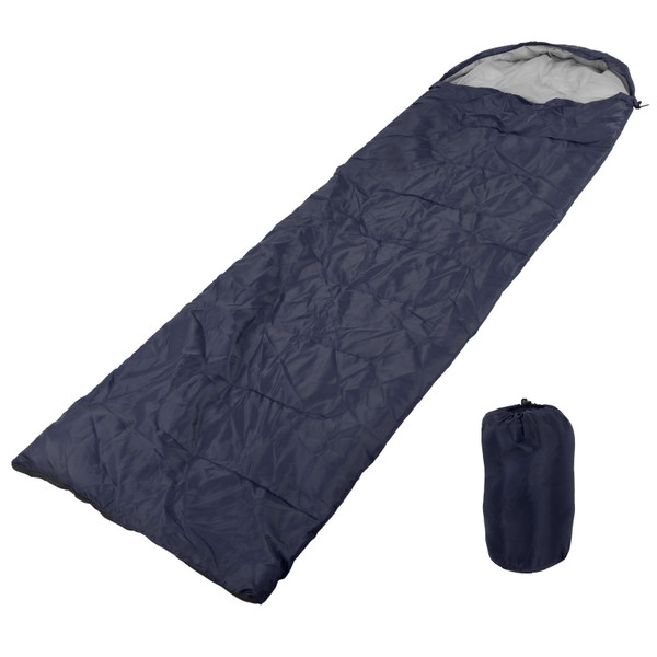 Adult Outdoor Envelope Sleeping Bag with Hood Waterproof for Camping Hiking BackpackingCyan