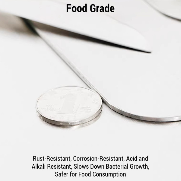Metal Cutting Board for Kitchen Outdoor Camping Stainless Steel/Ti Food-Grade Easy to Clean Anti-Corrosion Acid Alkali Resistant Double-Sided Use