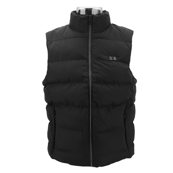 Electric Heated Vest 15 Heating Zones Light Weight Waterproof Dual Control USB Heated Vest for Camping Skiing Outdoor L