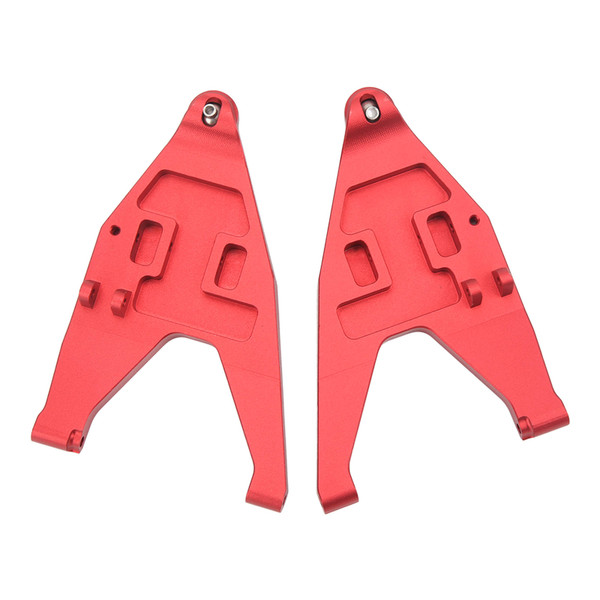 2pcs Front Lower Suspension Arm Pull Rod Link CNC Machining RC Retrofit Upgrade Parts for TRAXXAS UDR 1/7 RC Car Red