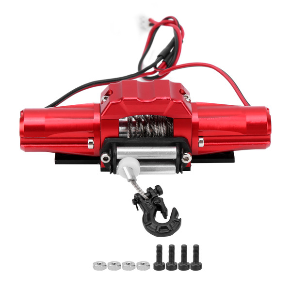 Aluminium Alloy Winch with Dual Motor Universal for SCX10/TRX4 1/10 RC Car 81x27mm