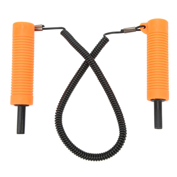 Ice Fishing Safety Pick Stainless Steel Orange Retractable Ice Awls for Outdoor Winter