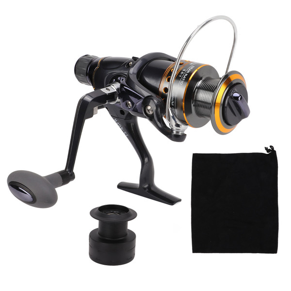 Dual Drag Spinning Reel Carp 7+1BB Fishing Wheel with Aluminium Wire Wheel for Freshwater