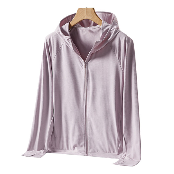 Women Sun Protection Jacket Quick Dry Weaving Craft Ventilate Women Sun Protection Hoodie for Outdoor Running Hiking Pink XL