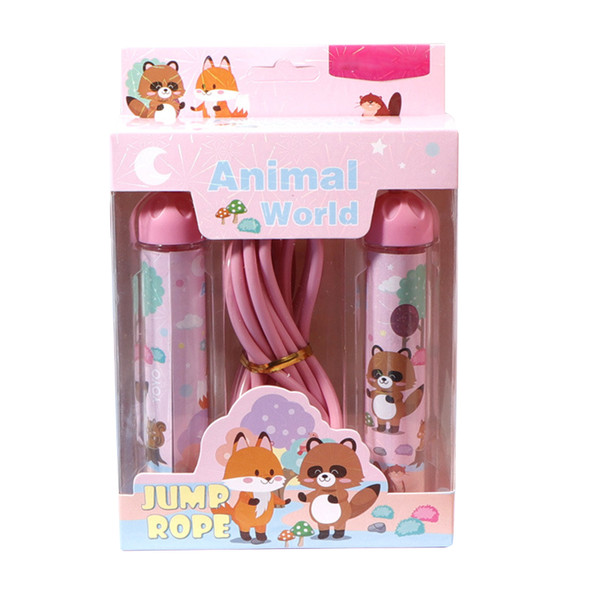 Jump Rope for Kids PVC Cute Cartoon Non Knotting Rapid Speed Skipping Rope for Training Fitness Exercise Kindergarten Classroom Prize Animal