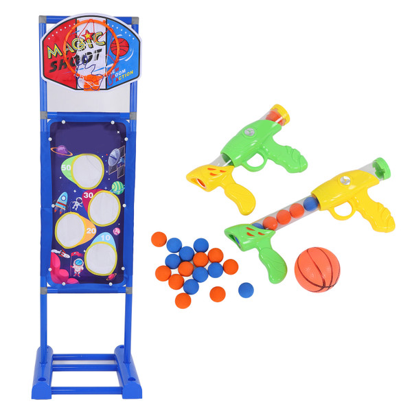 EVA Soft Ball Air Powered Aerodynamic Toy Smooth Edges Children Interactive Shooting Toys Set