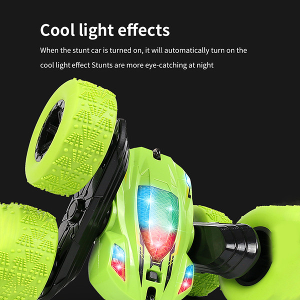 RC Stunt Car for Kids Double Sided  2.4GHz 4WD Remote Control Stunt Car 360° Stunt Roll Vehicles with Light