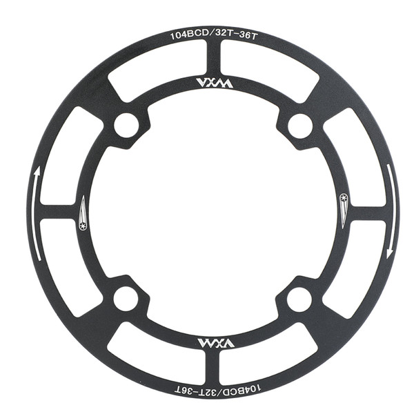 Bike Chain Guard 104BCD Mountain Bike Cranksets Guard Bike Chainring Sprockets Guard Protector Black