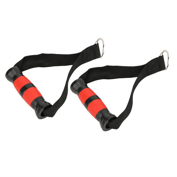 Resistance Bands Handles Strength Training Heavy Duty Pull Handle Grips Gym Fitness Workout EquipmentRed