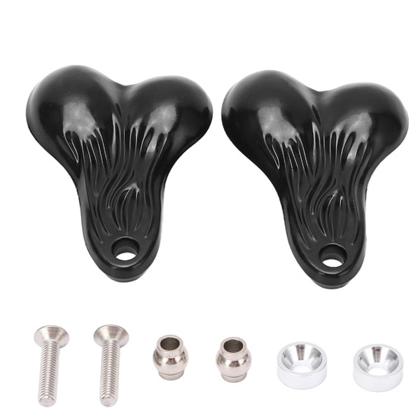 2Pcs Zinc Alloy Bumper Balls Bull Nuts RC Hanging Truck Balls Nuts for 1/10 Universal RC Cars Black