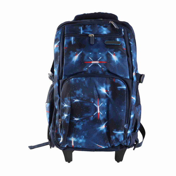 3pcs/set Rolling Backpack Nylon Large Capacity Multi Layer Breathable Wheeled Schoolbag with Lunch Bag and Pencil Bag for School Travel