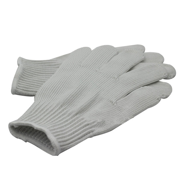 1 Pair 5 Level Anti Cut Labor Protection Work Gloves Cut Resistant Working Glove White