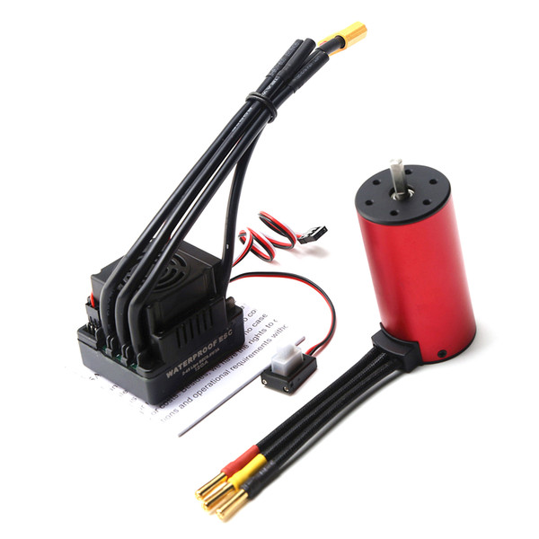 S3670 2150KV Brushless Motor Sensorless Waterproof Motor and 120A Brushless ESC XT60 Plug Replacement for HSP HPI Traxxas 1/8 RC Car Truck