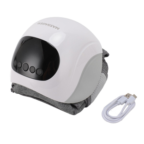 Cordless Knee Massager with LED Screen Rechargeable 360 Degree Surround Heat and Vibration Knee Massager with Adjustable Strap