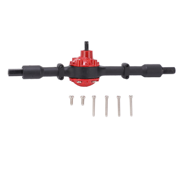 RC Truck Metal Rear Bridge Axle Replacement Accessories RC Car Upgrade Parts for WPL D12Black Red