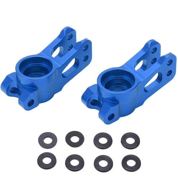 2pcs Aluminum Alloy Rear Axle Seat for LOSI Lasernut U4 Tenacity 1/10 RC Car Rear Hub CarriersBlue