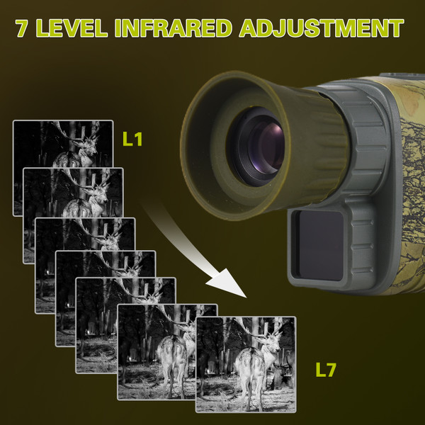 Digital Night Vision Monocular 24MP 1080P Infrared Night Vision Goggles for Hunting Camping Traveling