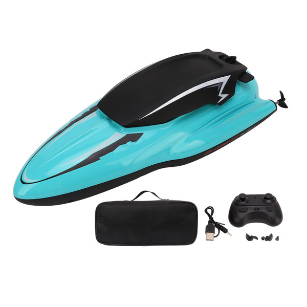 RC Boat Fast Remote Control 2.4GHZ 2 Propeller High Horsepower Model Toy for Adults Kids Blue