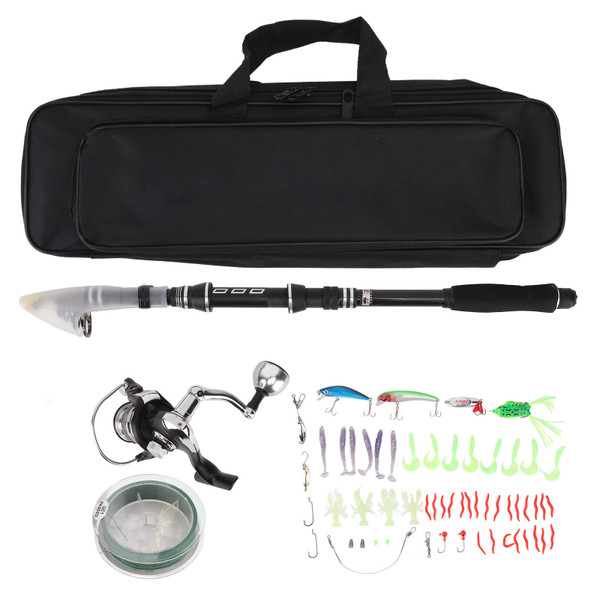 Fishing Sea Rod Set with GC1000 Spinning Wheel Telescopic Fishing Rod Fishing Reel Combos for Outdoor