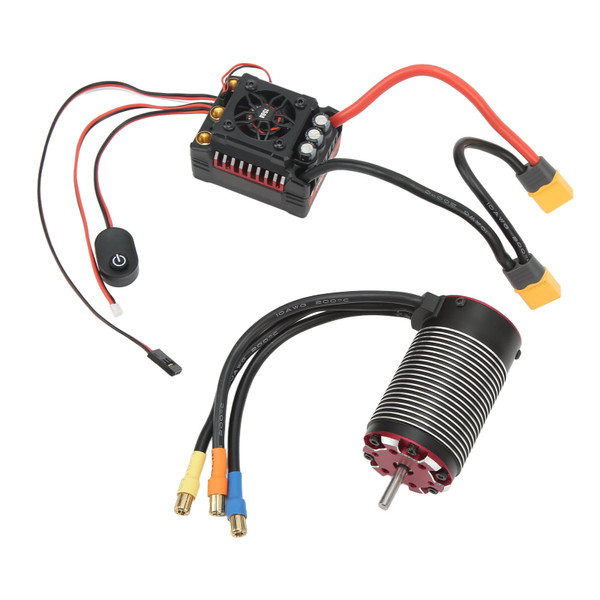 4274 2500KV V2 4 Pole Rotor Sensorless Brushless Motor with Temperature Sensor Interface 150A Waterproof ESC for 1/8 RC Car