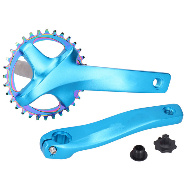 ZK‑22 Bicycle Chainring Chainwheel Crank Aluminium Alloy Bike Crankset Arms 32T ChainringBlue