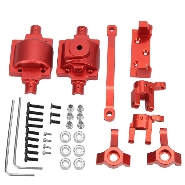 RC Aluminum Alloy Axle Kit Replacement Stable Axle Housing Kit for HBX 1/24 Climbing CarRed