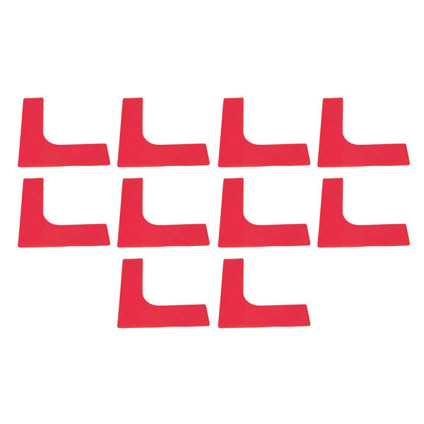10 PCS Tennis Court Line Boundary Markers Right Angle Plane Landmark Court Marker for Football Badminton Red