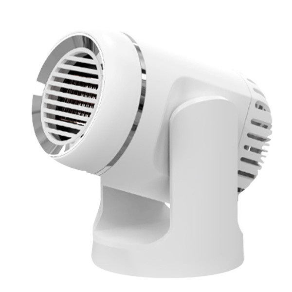 Car Heater Defroster 12V Fast Heating Cooling Hollow Design Overheating Protection Low Noise Car Heater Defogger for Winter Going Out White