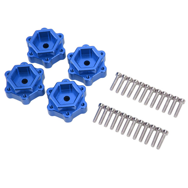 2 Pair RC Aluminum 5mm Widen Wheel Hex Adapter Converter for LOSI LMT 4WD Solid Axle 1/8 Monster TruckBlue