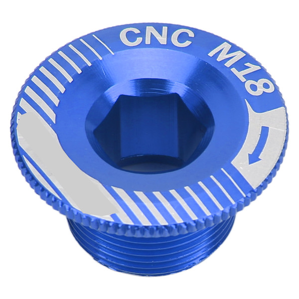 Bicycle Crank Arm Screw Aluminum Alloy M18 Crank Fixing Screw Bike Crankset Arm BoltM18 Blue