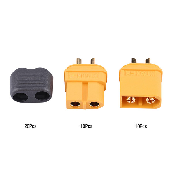 10 Pairs of XT60 Connectors Male Female Plugs With Sheath Housing RC Accessories