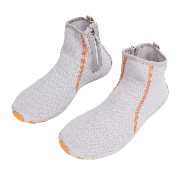 2pcs Water Shoes Quick Dry Rubber Nylon High Top Breathable Anti Slip Beach Shoes for Seashore Water Sports Grey 43