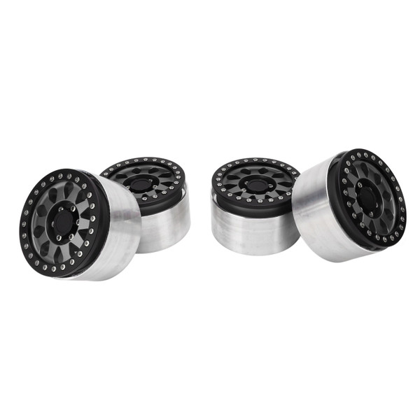 4pcs RC Car Wheel Professional Aluminium Alloy Replacement RC Wheel Rims for SCX6 1/6 RC Cars 2.9inch Titanium