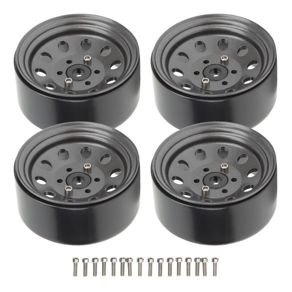 4PCS RC Beadlock Wheel Hub 1.9in Iron Wear Resistant Reusable RC Wheel Hub for Replacement Ti Color