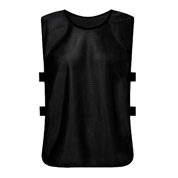 Scrimmage Training Vest Mercerized Cotton Team Training Practice Vest for Outdoor Sports Soccer Football Basketball Volleyball Black Adult