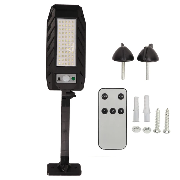 Solar Sensor Light Integrated Outdoor Solar Lights with Motion Sensor for Outdoor Use Walls Gardens Garbage 60LED Remote Control