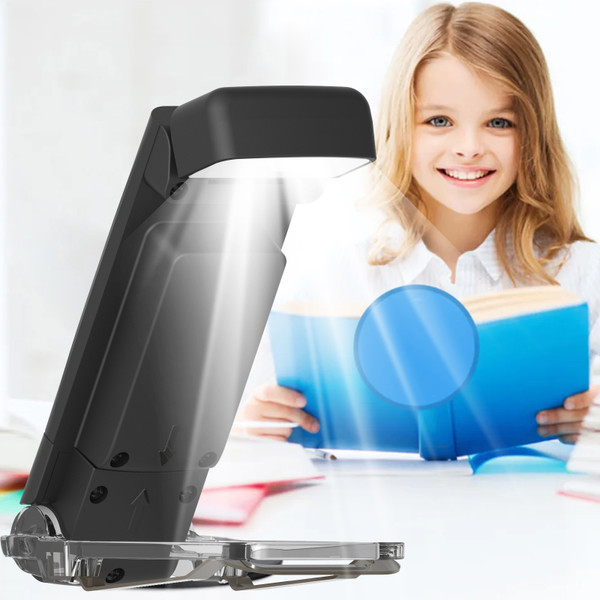 LED Reading Light USB Rechargeable Clip-on Book Light Portable Eye-Care Night Lamp with 3 Color Temperatures & 5 Adjustable Brightness & Timer Shutdown Function for Book Lovers Reading Enthusiast