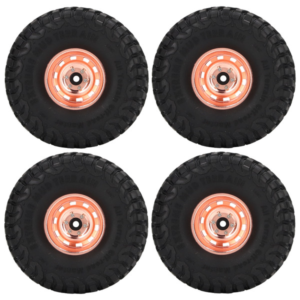 4pcs RC Tires 1.9in Width 10 Holes RC Rubber Wheel Upgrade Accessories for SCX10 1/10 RC Car