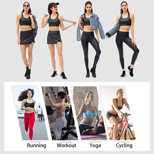 Women Yoga Bra Sports Workout Jogging Crop Tops Padded Wirefree Casual Vest Black