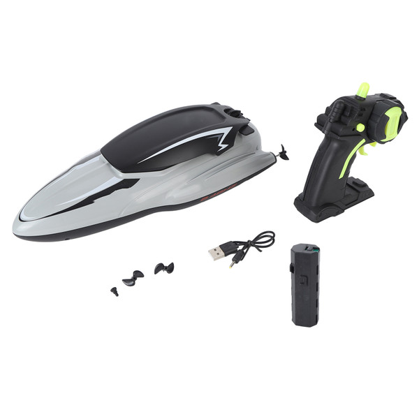RC Boat 4 Channel 2.4G Siginal Dual Motors Waterproof Remote Control Boat Toys for 14 Years Old and Above Single Battery