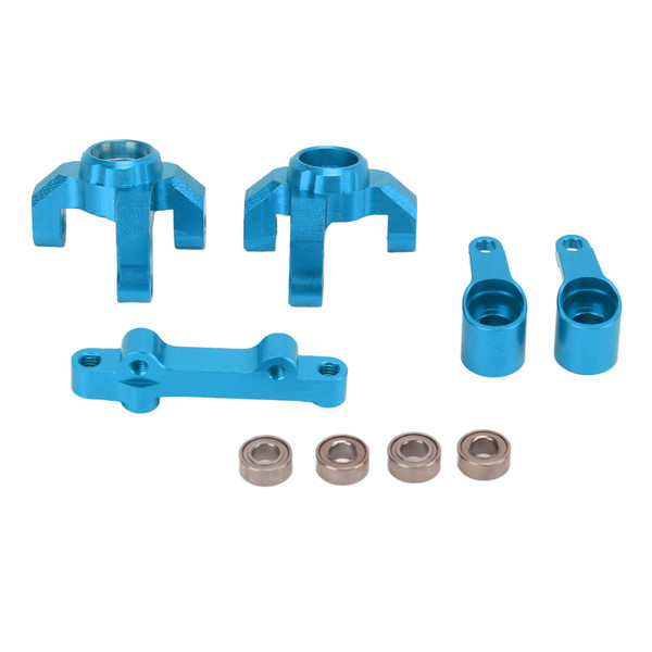 Aluminum Steering Group Assembly with Front Steering Cup for Losi MiniT 2.0 2WD 1/18 Truck(Blue )