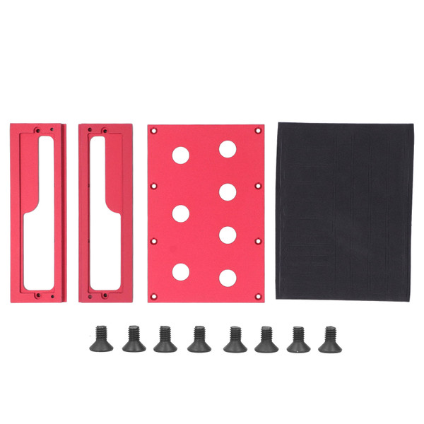 RC Car Work Stand Wear Resistant Aluminum Alloy RC Car Repair Workstation for 1/8 for 1/10 RC Truck Scales Red