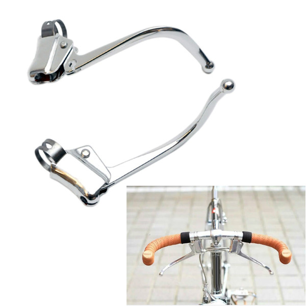 1 Pair Bike Brake Lever City Retro Road Handlebar Bent Bar Brake Lever Fixed Gear Bike Brake Handle Part