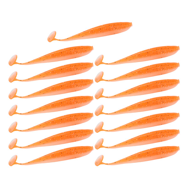 15Pcs Two Color T Tail Soft Fishing Bait Artificial Silicone Soft Lure Fishing Tackle Gear for Freshwater SaltwaterCOLOR:D