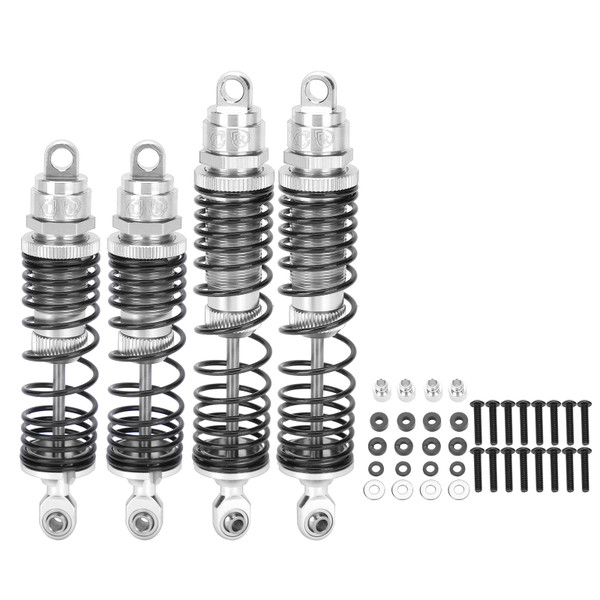4Pcs RC Metal Front and Rear Shock Absorber Damper for TRAXXAS / SLASH 1/10 RC CarsSilver