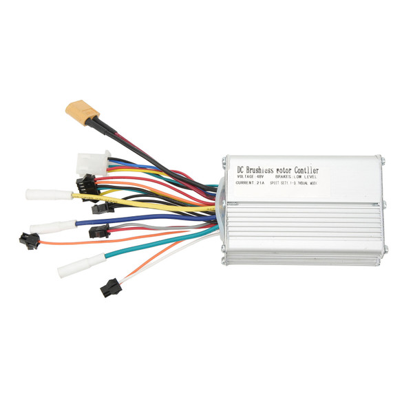 48V Brushless Motor Controller 21A Sensitive Control Aluminum Alloy DC Brushless Controller for Electric Scooter