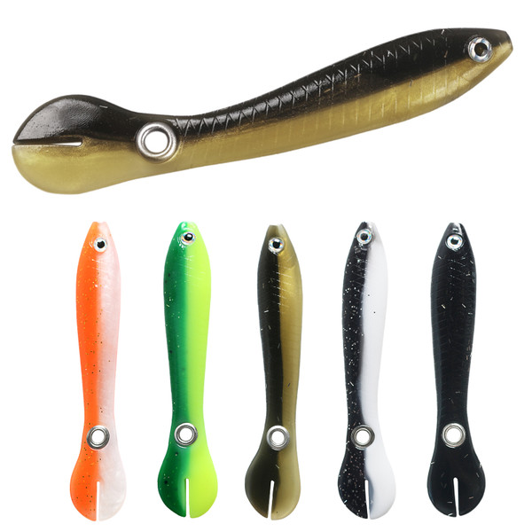 5pcs Loach Lures Fishing Soft Baits Swimming Lures Swimbaits for Saltwater and Freshwater