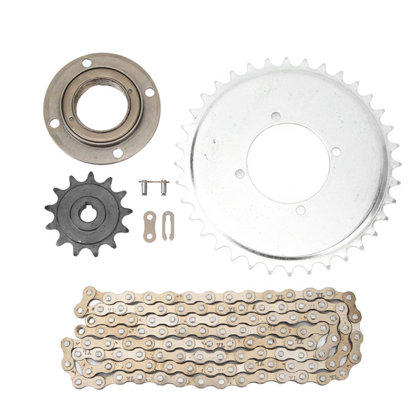 Sprocket Chain Kit 410 Drive Sprocket 13T Gear 114 Links Chain Flywheel Steel Multi Purpose Combo Set for Scooter Bikes ATV